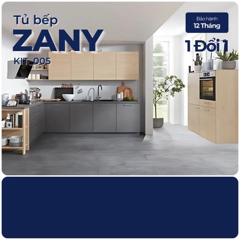 ZANY, Tủ bếp chữ L hiện đại gỗ công nghiệp cao cấp, KIT_005, Kích thước tùy chỉnh, Nội thất Nhà trên cao