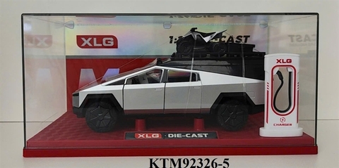 KTM92326-5 HỘP XE HƠI TESLA SẮT PIN NÚT (TRỚN) NHẠC ĐÈN 1C XLG (MÔ HÌNH)