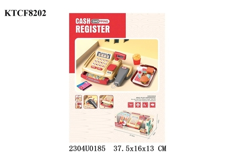 KTCF8202 HỘP BẾP MÁY TÍNH TIỀN SIÊU THỊ+ MÁY QUÉT+ MÁY CÀ THẺ PIN+ CÂN+ KHÂY BÁNH HAMBURGER CASH REGISTER 37.5X16X13 CF8208, CF8202