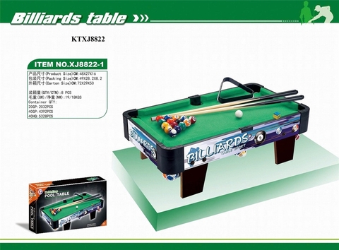 KTXJ8822  HỘP BÀN BIDA SẮT 4 CHÂN BILLIARDS TABLE POOL TABLE 49X28.2X8.2