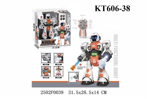 KT606-38 HỘP ROBO ĐK NHẢY BẮN HÍT , PHUN KHÓI ROBOT 31.5X28.5X14