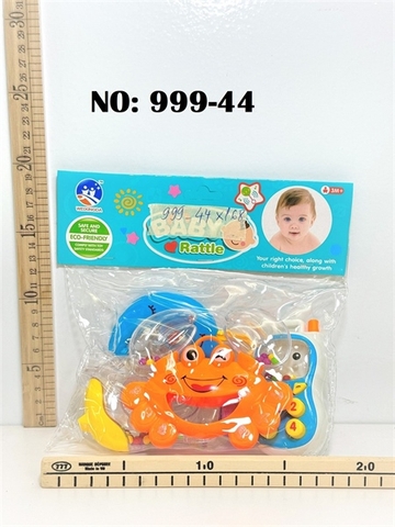 999-44 TÚI LẮC TREO NÔI 4 MÓN LẮC CUA + LẮC BÌNH SỮA + ĐT + LẮC MẶT TRĂNG BABY RATTLE (PVC)