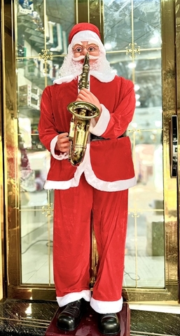 ÔNG GIÀ NOEL 1M8 THỔI KÈN