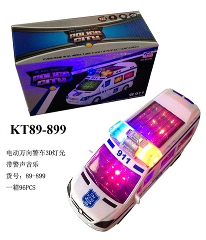 KT89-899 HỘP XE CỨU THƯƠNG CS PIN NHẠC ĐÈN POLICE CITY