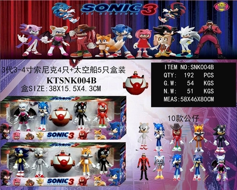KTSNK004B HỘP MÔ HÌNH THÚ SONIC 4C+ 1C TÀU VŨ TRỤ SONIC 3 38X15.5X4.3