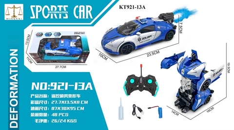 KT921-13A HỘP XE HƠI BUGATTI CS ĐK BIẾN HÌNH ROBO, PHUN KHÓI, CÓ SẠC TL 118 SPORTS CAR 27.7X11X13.5 921-3-4-5-6-8-11-13