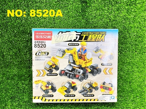 8520A HỘP LOGO RÁP XE CT 6 IN 1 127 MIẾNG 8520 (LELE BROTHER)