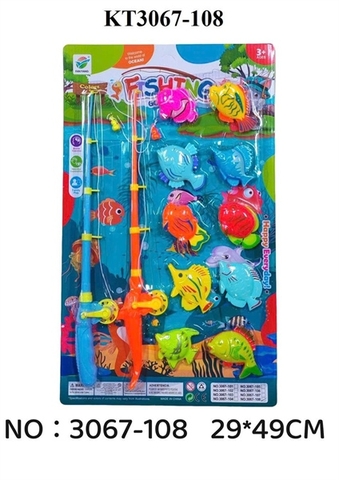 KT3067-108  VĨ CÂU CÁ 2 CẦN HÍT+ 10C CÁ FISHING 29X49 3067-101-102-103-104-105-106-107-108