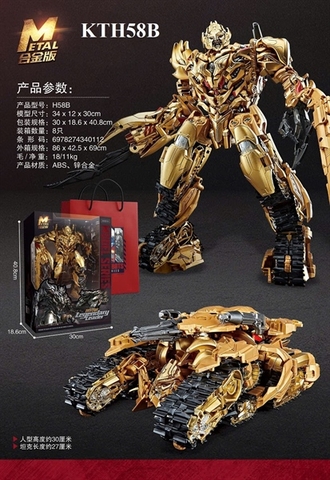 KTH58B TÚI XÁCH HỘP RÁP ROBO BIẾN HÌNH XE TĂNG SẮT METAL MODEL SERIES LEGENDARY LEADER 30X18.6X40.8
