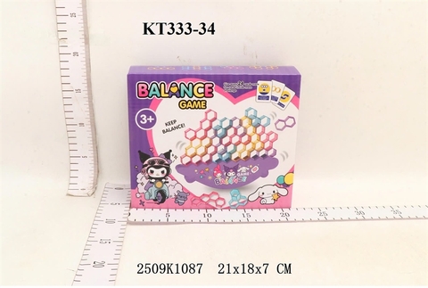 KT333-46  HỘP TRÒ CHƠI XẾP HÌNH CÂN BẰNG KUROMI 64 MIẾNG BALANCE 21X7X18