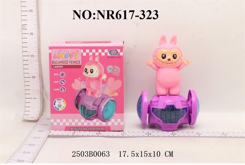 NR617-323 HỘP THÚ LABUBU PIN ĐỨNG THĂNG BẰNG PIN NHẠC ĐÈN (THÚ PIN LĐ)