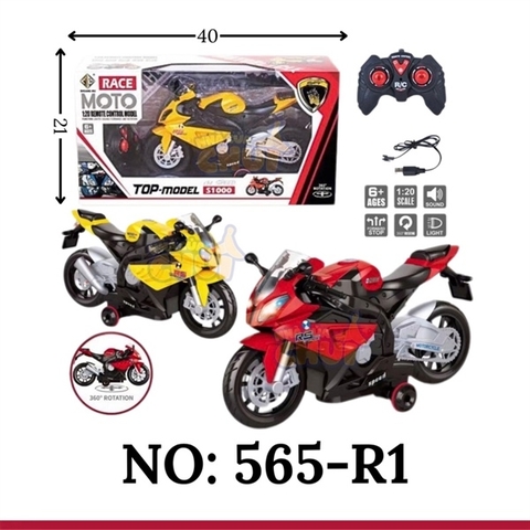 565-R1 HỘP XE MOTO ĐK 3 Đ.TÁC, CÓ SẠC TL: 120 TOP MODEL S1000 ( VÀNG, ĐỎ)