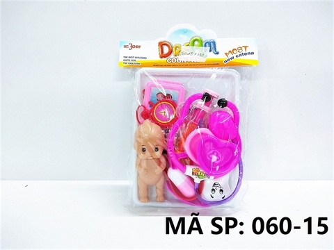 _060-15 TÚI BÁC SĨ TAI NGHE, RĂNG, THUỐC, KIM TIÊM + 1C BÉ TRAI (PVC)