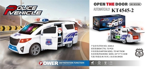 4545-2 HỘP XE CS MỞ CỬA, CỐP PIN NHẠC ĐÈN POLICE VEHICLE (CỨU THƯƠNG)