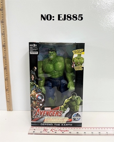 EJ885 HỘP ROBO SN PIN 1C NGƯỜI XANH AVENGERS