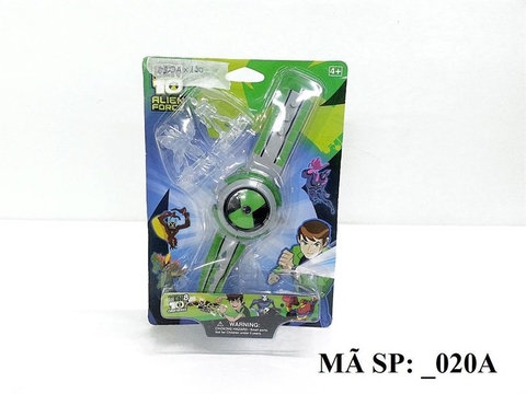 _020A VĨ ĐỒNG HỒ BEN PIN CHIẾU HÌNH + 2T TRONG (BEN10)