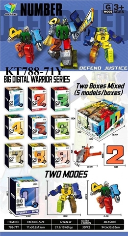 KT788-71Y HỘP RÁP ROBO BIẾN HÌNH SỐ 5C (LỐC 5C TÍNH CÁI) 67890 DEFEND JUSTICE 11X30.8X15