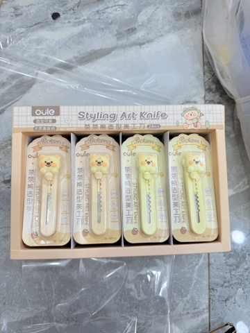 VĨ DAO GỌC GIẤY HÌNH CON GẤU MÀU VÀNG POCHAOOC 1L/24C