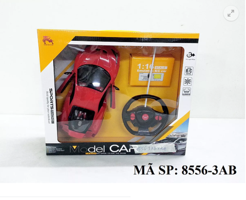 8556-3AB HỘP XE HƠI LAMBORGHINI MỞ CỬA ĐK 7 Đ.TÁC CÓ SẠC, VÔ LĂNG 1:16