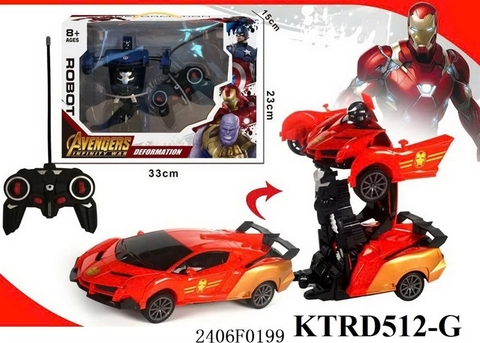RD512-G HỘP XE HƠI LAMBORGHINI ĐK KHÔNG SẠC, BIẾN HÌNH ROBO SN AVENGERS TL: 116 RD512-
