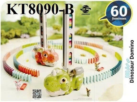 KT8090-B HỘP XE LỬA DOMINO PIN KHỦNG LONG DINOSAUR DOMINO