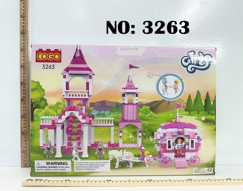 3263 HỘP LOGO RÁP NHÀ LÂU ĐÀI CÔNG CHÚA, XE NGỰA 555 MIẾNG COGO (GIRL FRIEND)