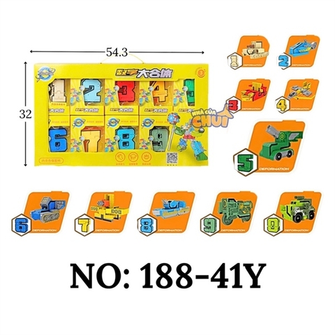 188-41Y HỘP RÁP ROBO BIẾN HÌNH SỐ DIGITAL SERIES (CHỮ SỐ) 188-41