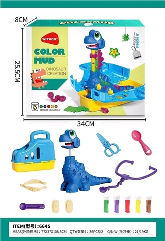 664S HỘP TRÒ CHƠI ĐẤT SÉT KHỦNG LONG CPLOR MUD