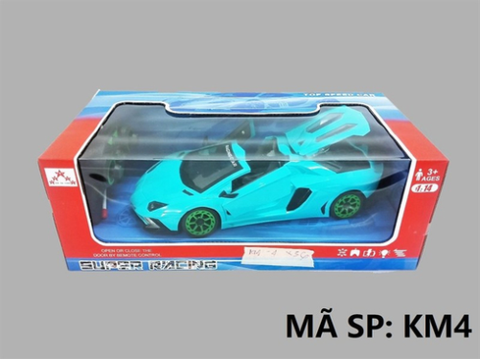 KM4 HỘP XE HƠI LAMBORGHINI ĐK 7 Đ.TÁC, MỞ CỬA, CÓ SẠC TL 1:14 Super Racing 1810B, 1810A, 1811