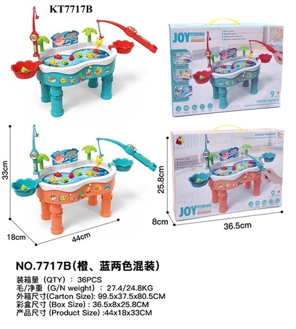 KT7717B HỘP CÂU CÁ NƯỚC 2 CẦN PIN 9C CÓ CHÂN Joy Fishing 36.5X8X25.8 (2 MÀU)