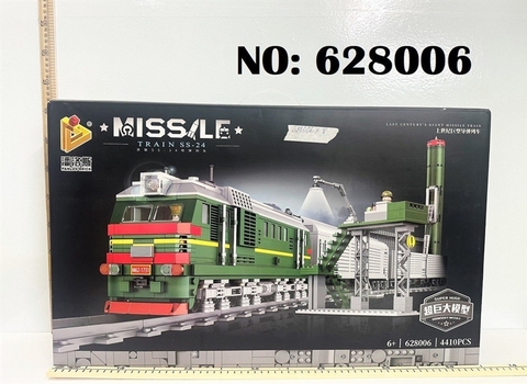 628006 HỘP LOGO RÁP TÀU HỎA TÊN LỬA QUÂN SỰ 4410 MIẾNG MISSILE TRAIN SS-24 (XE LỬA)
