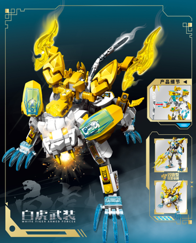 LTKC103330 HỘP LOGO RÁP BẠCH HỔ BIẾN HÌNH ROBO 475PCS 1T/24