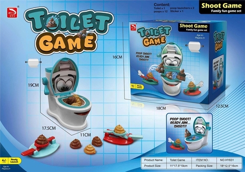 KTHY631 HỘP TRÒ CHƠI BỒN CẦU TOILET GAME 18X12.5X16