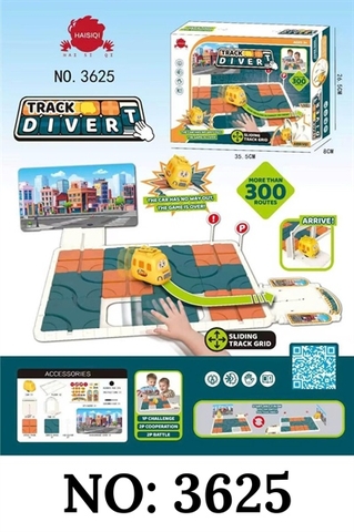 KT3625 HỘP TRÒ CHƠI ĐƯỜNG RAY XE ĐIỆN TỬ TRÊN BÀN PIN TRACK DIVERT more than 300 routes (XE LỬA)