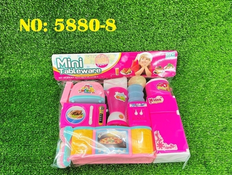 5880-8 TÚI NHÀ BẾP TỦ LẠNH+ LÒ NƯỚNG+ MÁY XAY SINH TỐ+ MÁY NƯỚNG BÁNH MÌ+ MÁY LỌC NƯỚC+ NỒI CƠM ĐIỆN+ LY+ TRỨNG MINI TABLEWARE (PVC)