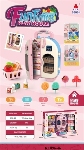 KT096-46 HỘP BẾP TỦ LẠNH PIN+ KEM+ KẸO+ GIỎ RAU CỦ FUNTIMES 34.5X6.4X24.7 096-45, 096-46