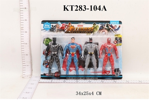 KT283-104A VĨ SN AVENGER 4T PIN NÚT ĐÈN (BATMAN, SUPER MAN, NHỆN) ALLIANGE 34X25X4