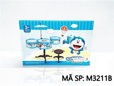 M3211B HỘP TRỐNG ĐÁNH 3 CÁI CHẬP CHENG, GHẾ DOREMON