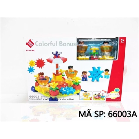 66003A HỘP LOGO RÁP ĐU QUAY PIN NÚT ĐÈN Colorful Bonus