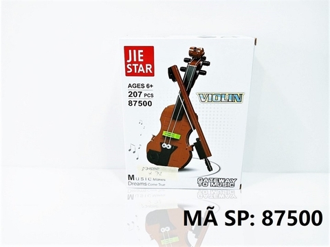 87500 HỘP LOGO RÁP ĐÀN VIOLIN MÀU GỖ 207 MIẾNG (JIE STAR)