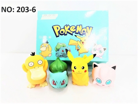 203-6 HỘP POKEMON 6C PIN NÚT NHẠC ĐÈN 201-6, 203-6