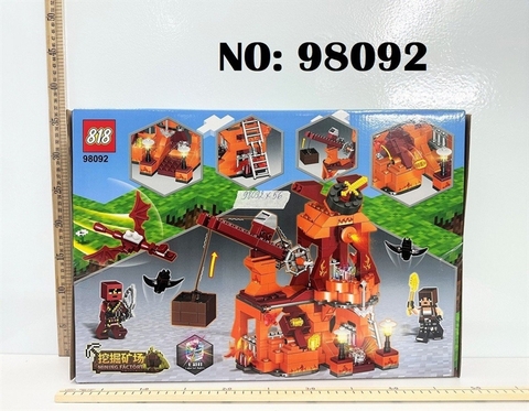 98092 HỘP LOGO RÁP NHÀ ĐÈN MINECRAFT MY WORLD 760 MIẾNG