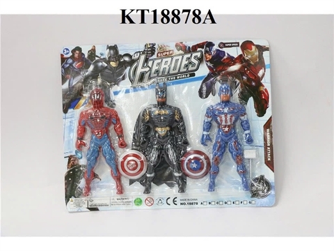 KT18878A  VĨ SN 3T AVENGERS (NHỆN, BATMAN, CAPTAIN) 18878A-B-C-D-E-F-G