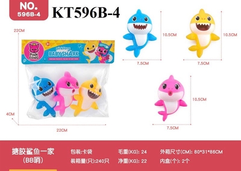 KT596B-4  TÚI CHÍT CÁ MẬP 3C BABY SHARK (PVC) 22X4X22