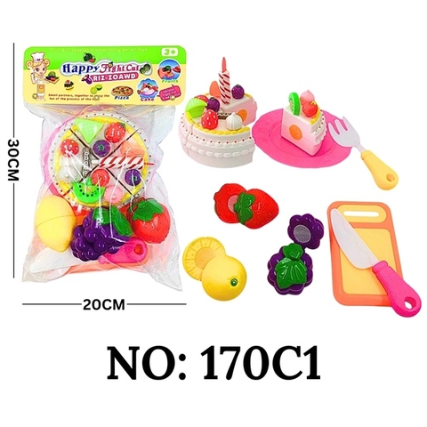 170C1 TÚI BẾP DÍNH BÁNH SINH NHẬT+ TRÁI CÂY +THỚT (NHO, DÂU KHÓM) PVC