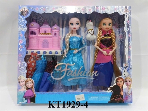 KT1929-4  HỘP BABY FROZEN 2C KHỚP+3 ÁO+ NHÀ LÂU ĐÀI FASHION