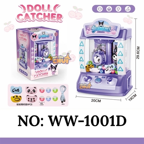 WW-1001D HỘP MÁY ĐK GẮP THÚ NHỒI BÔNG, BANH KUROMI DOLL CATCHER
