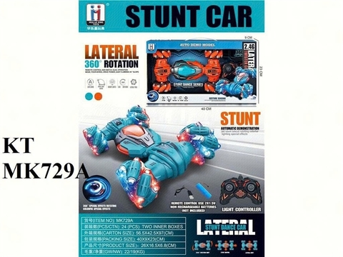 KTMK729A HỘP XE HƠI LỘN ĐỊA HÌNH ĐK BÁNH ĐÈN, NÂNG CAO, BÁNH XOẮN, CÓ SẠC LATERAL STUNT DANCE SERIES 40X9X23 (2 MÀU)