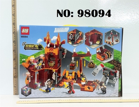 98094 HỘP LOGO RÁP NHÀ MINECRAFT ĐÈN MY WORLD 933 MIẾNG