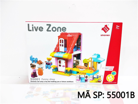55001B HỘP LOGO RÁP TIỆM BÁNH MÌ 68 MIẾNG Live Zone